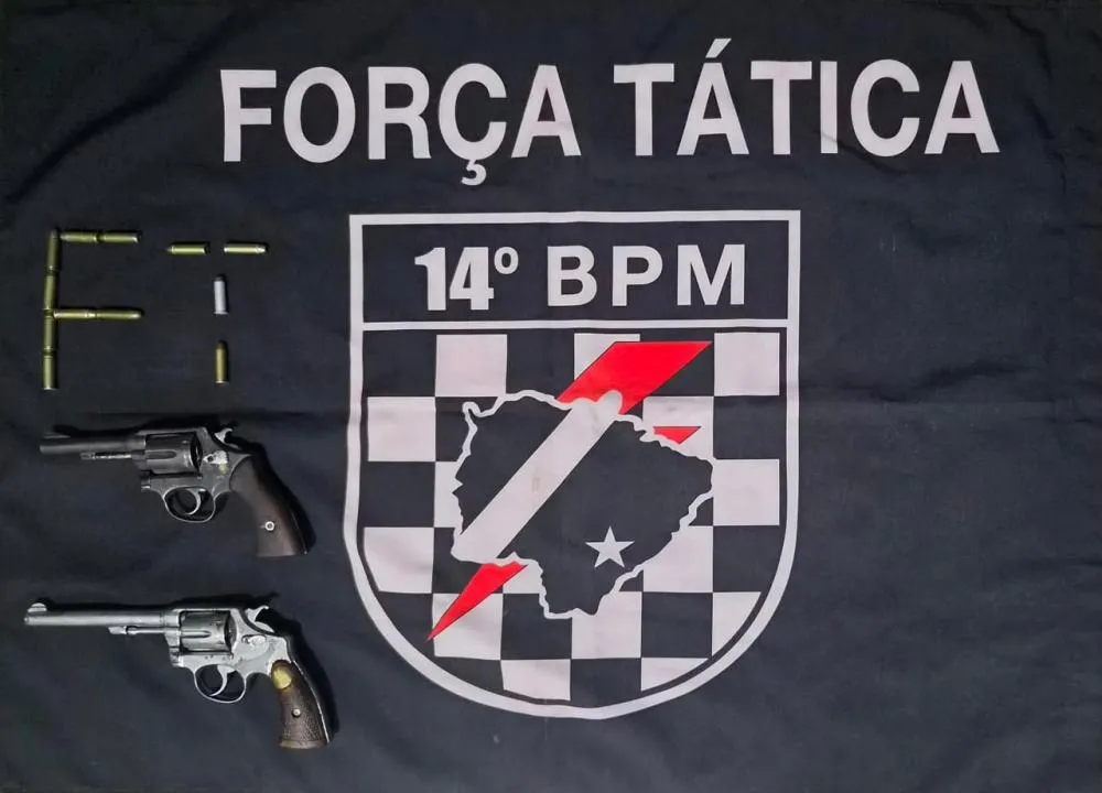 Casal é preso com dois revólveres e 12 munições durante abordagem na BR-376, em Deodápolis