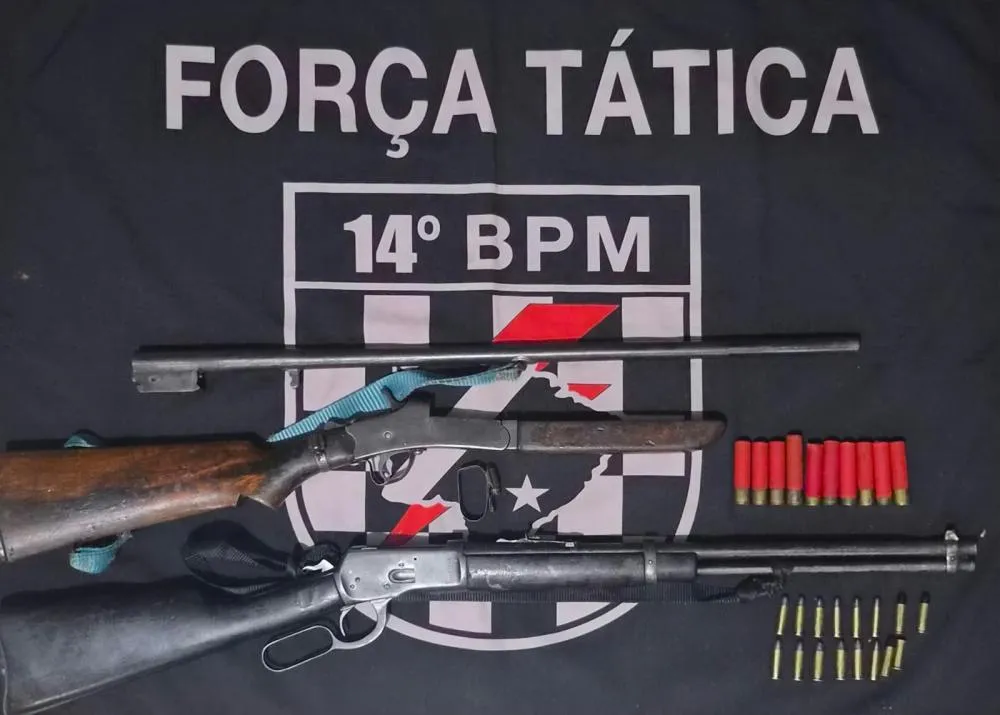 Força Tática prende dois homens e apreende armas e munições durante abordagem em Deodápolis