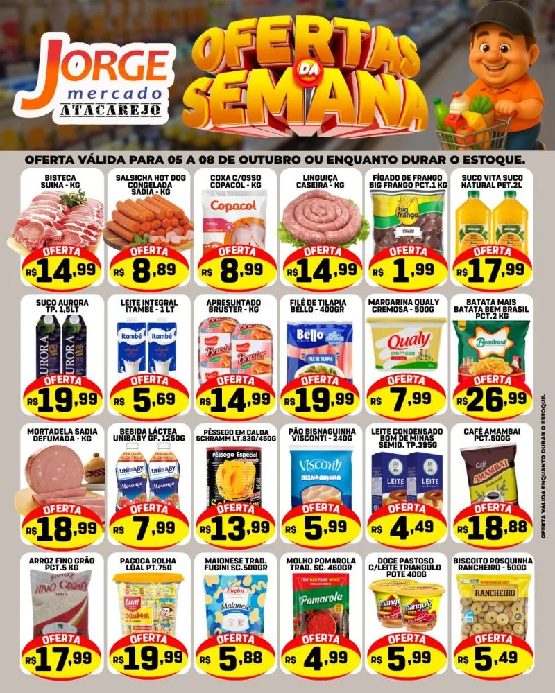 Ofertas desta “Quinta-feira” no Jorge Mercado Atacarejo